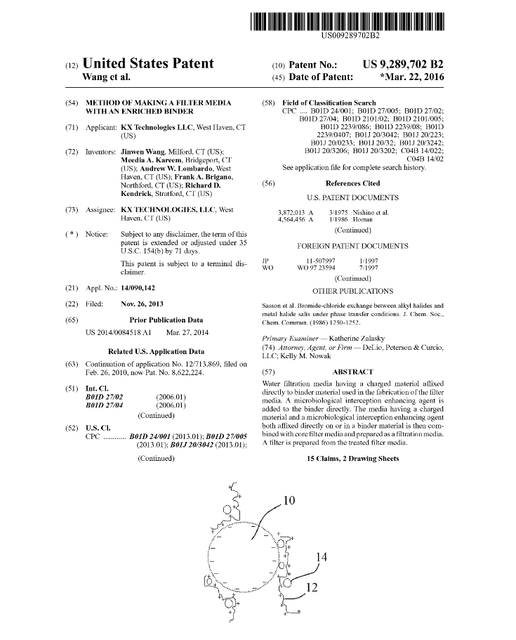 Method of making a filter media with an enriched binder (Continuation)
