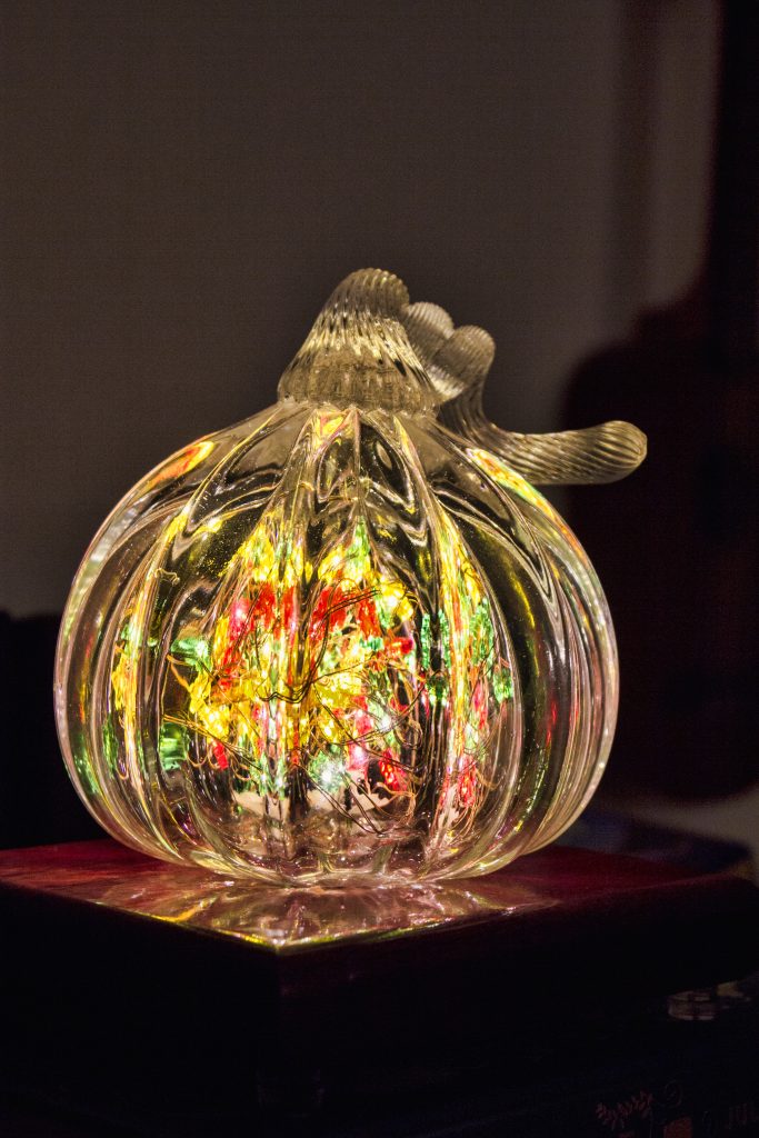 Glass Pumpkin Light